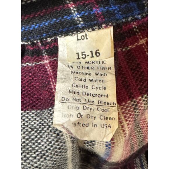 1980s American Plaid Wool-Blend Midi Skirt w/ Side Buttons
 size medium - Picture 12 of 15